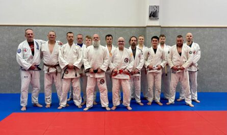 Seminar mit Tom Kohlrausch (8.Dan Judo) beim TSV Hagen mit Thomas Holtmann (2. Dan Judo, Blackbelt BJJ)